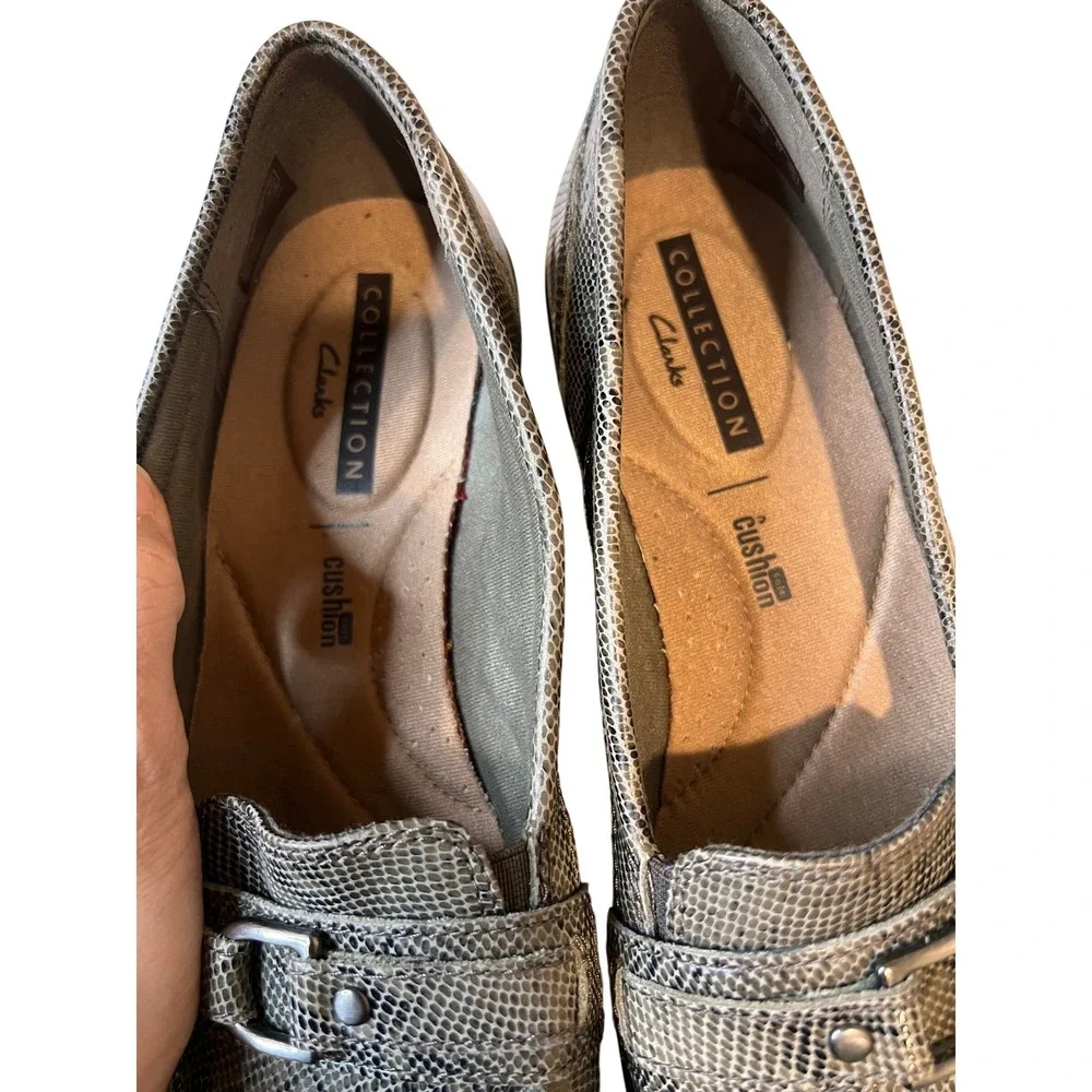 Clarks‎ Collection Women Snakeskin Loafer Flats Comfort Shoes